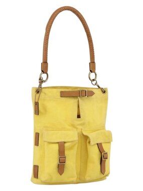 GUCCI Shoulder Bag Canvas Outlet Yellow Gold 110232 Auth LNZ114